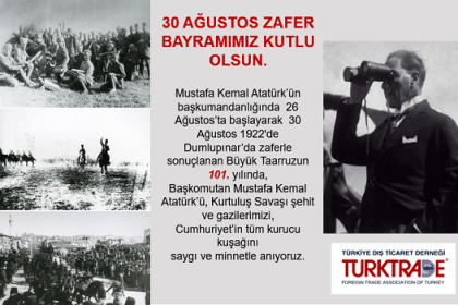 30 Ağustos Zafer Bayramımız Kutlu Olsun.