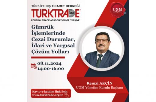 GÜMRÜK İŞLEMLERİNDE CEZAİ DURUMLAR, İDARİ ve YARGISAL ÇÖZÜM YOLLARI KONULU WEBİNARIMIZIN KAYDINA ULAŞMAK İÇİN LÜTFEN TIKLAYINIZ