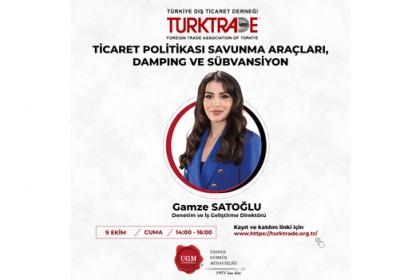 TİCARET POLİTİKASI SAVUNMA ARAÇLARI, DAMPING VE SÜBVANSİYON KONULU WEBİNARIMIZA DAVETLİSİNİZ